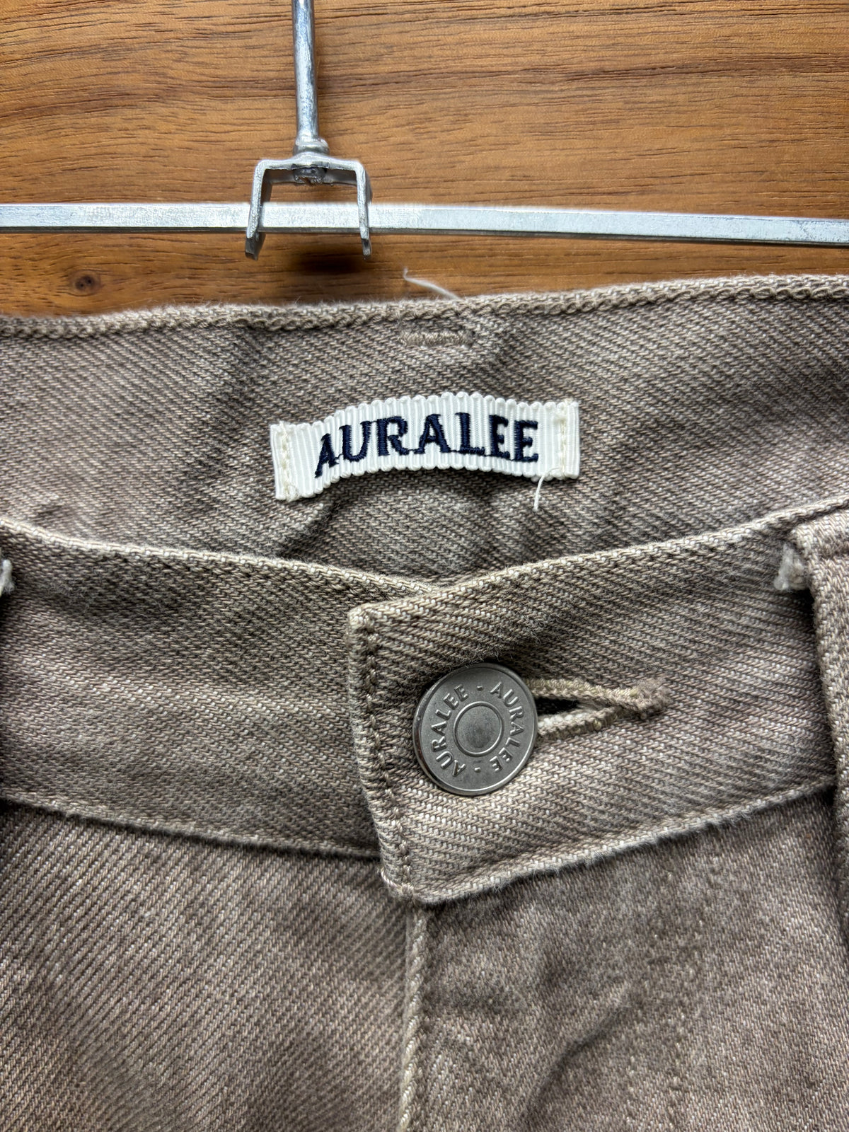 Auralee ‘Hard Twist’ Brown Relaxed Fit Denim