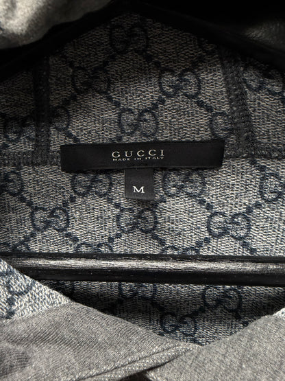Gucci ‘Guccisima’ Interior Hood Monogram Grey Cotton Pullover Hoodie