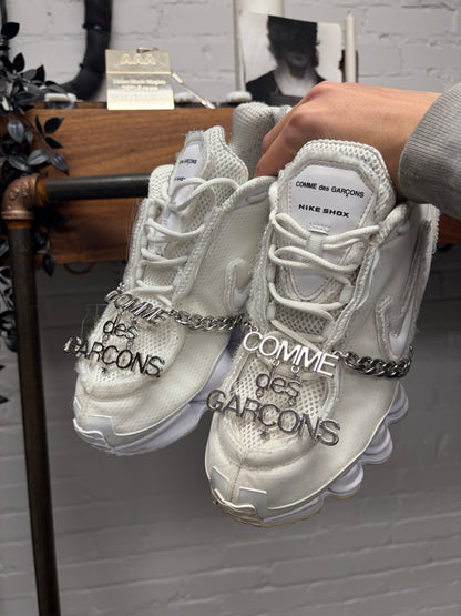 Comme Des Garçons x Nike ‘Shox’ White Low Top Sneakers