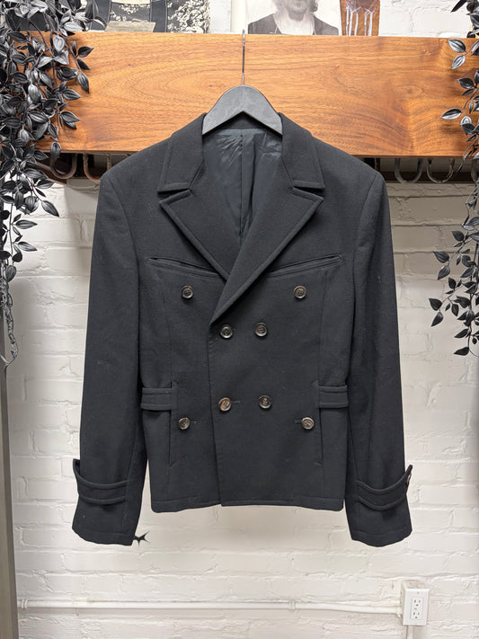 Yohji Yamamoto ‘Y’s Double Breasted Cropped Cut Coat
