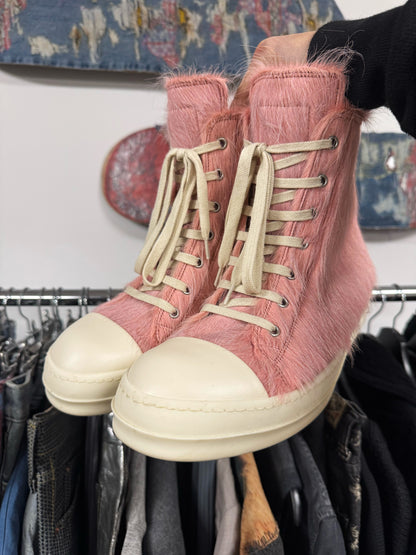 Rick Owens Pink Pony Hair Ramones