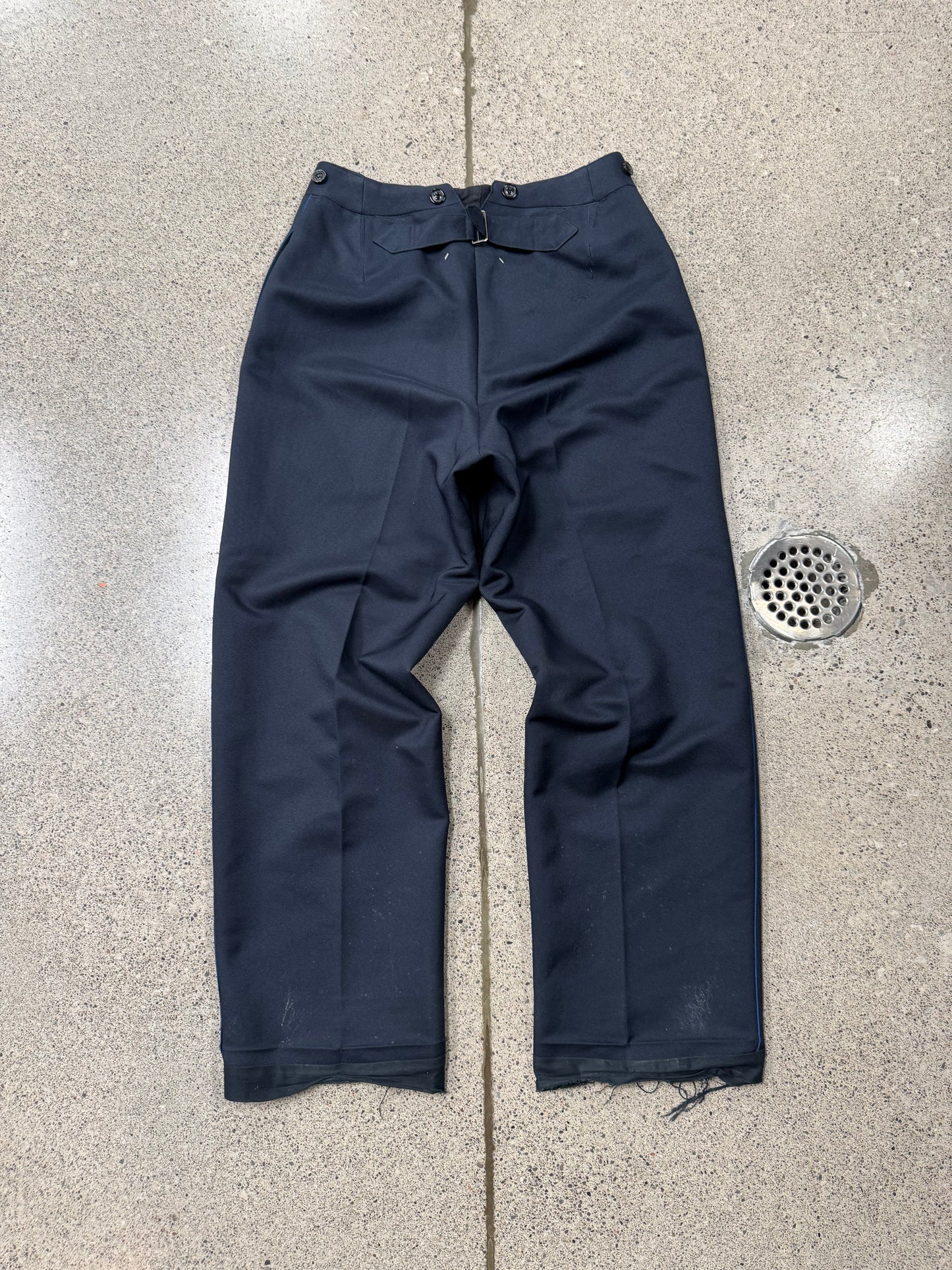 2021 Margiela ‘Buckle-Back’ Released Hem Wide Leg Trousers