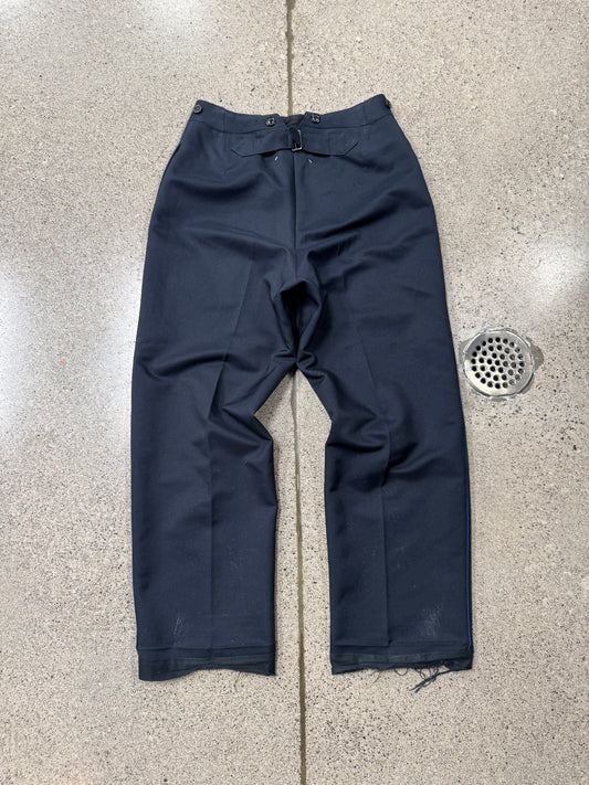 2021 Margiela ‘Buckle-Back’ Released Hem Wide Leg Trousers