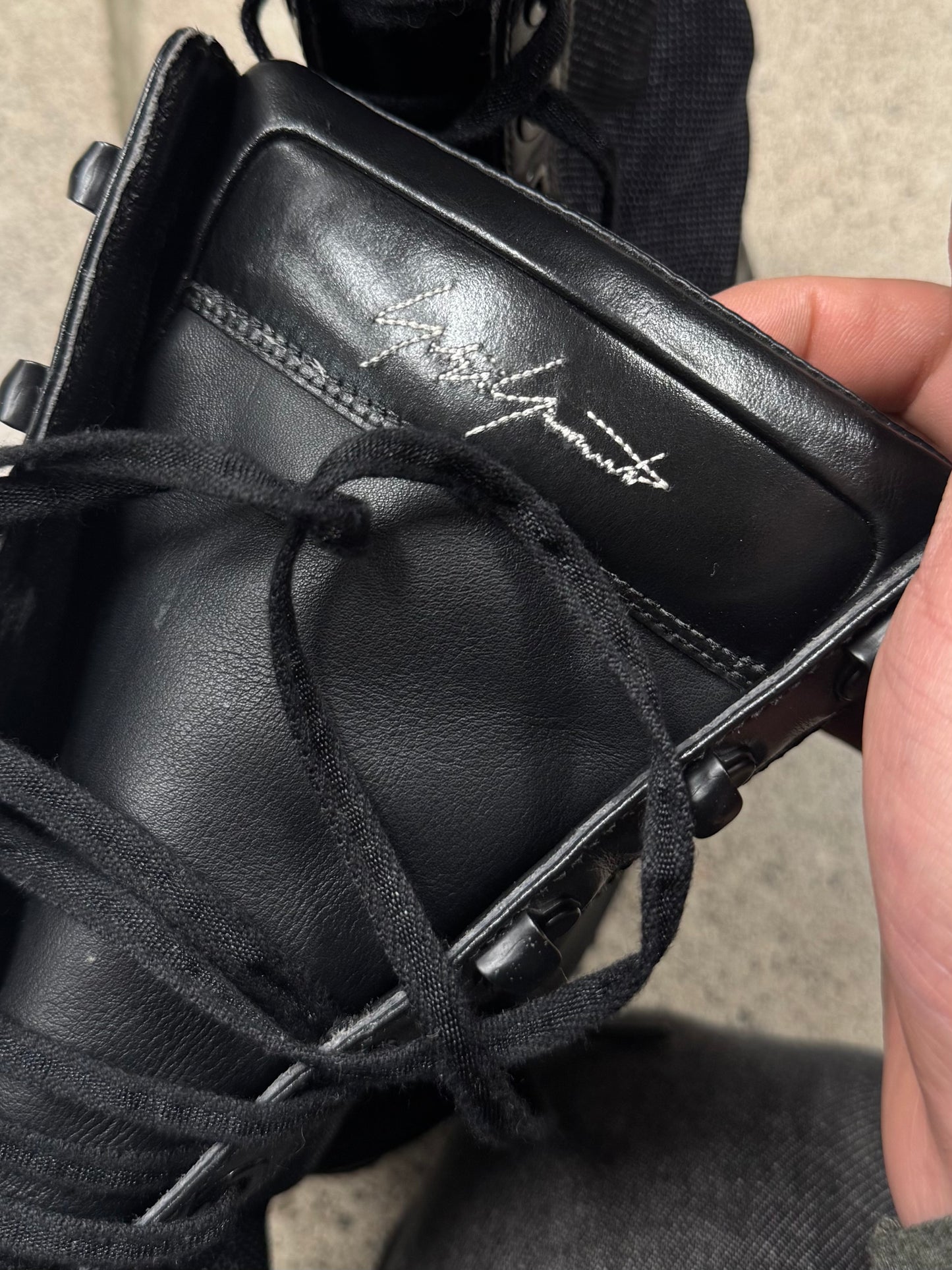 Yohji Yamamoto x Adidas Black Combat Boots