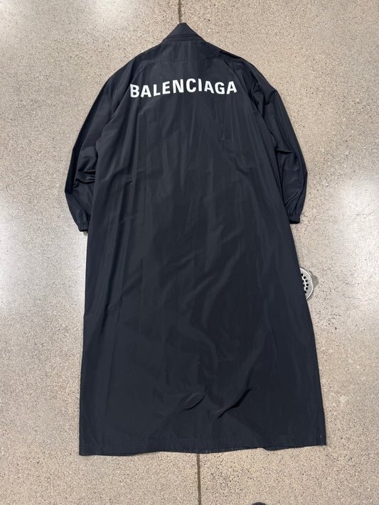 2019 Balenciaga ‘Archetype Logo’  Windbreaker Shell Trench Coat
