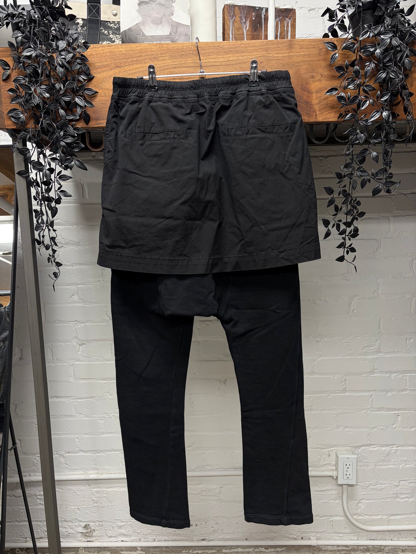 AW2015 Rick Owens ‘Sphinx’ Skirted Double Layered Drawstring Pants