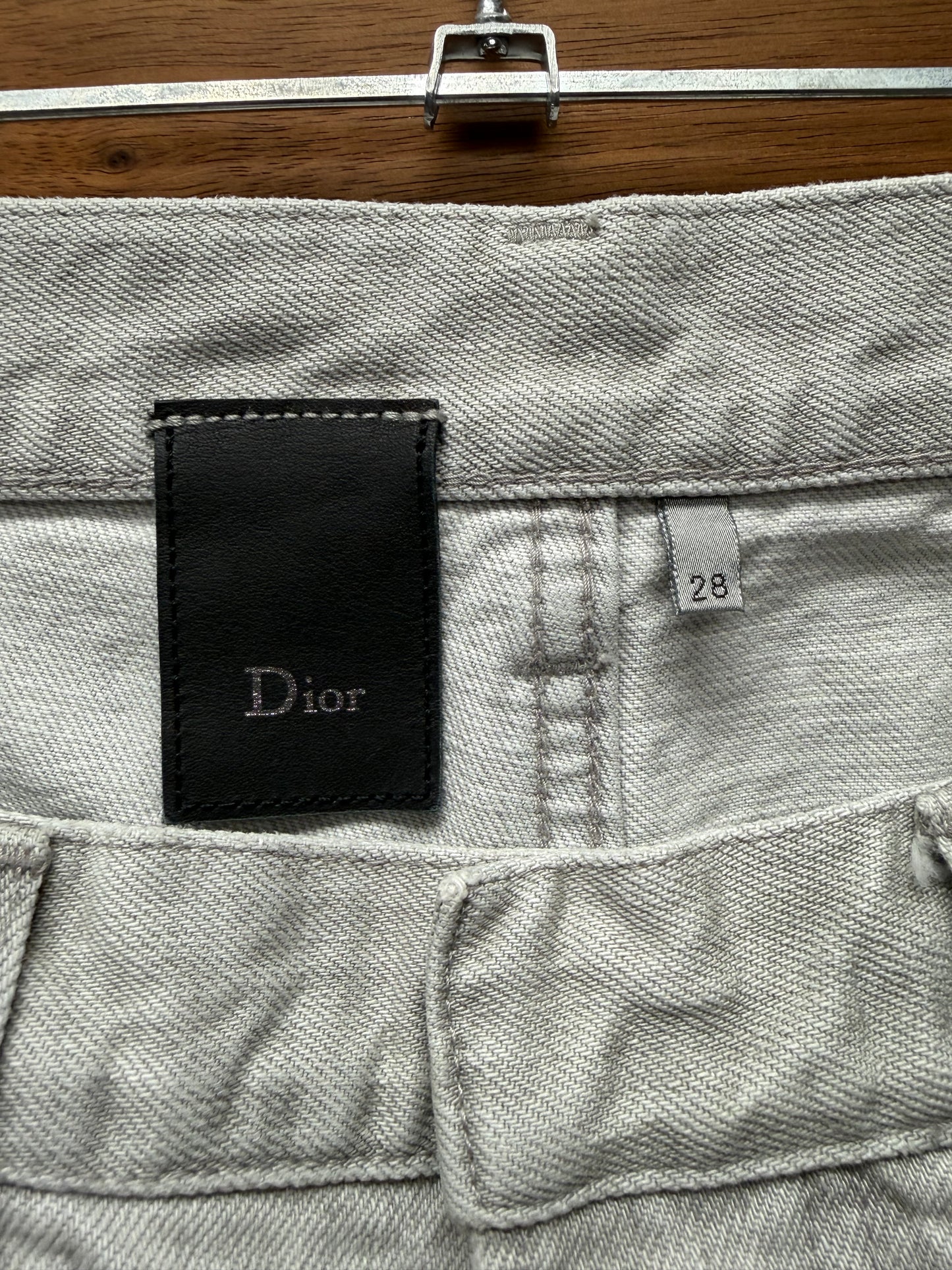 SS2006 Dior Homme by Hedi Slimane ‘Dirty Snow’ White Skinny Jeans