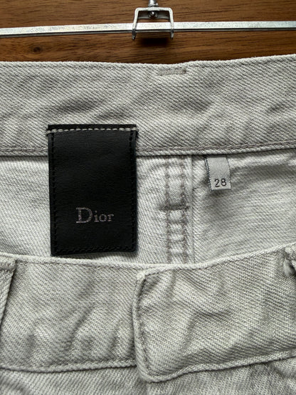 SS2006 Dior Homme by Hedi Slimane ‘Dirty Snow’ White Skinny Jeans