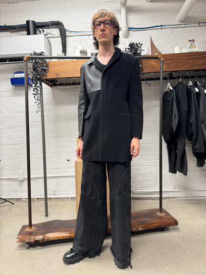 AW2002 Yohji Yamamoto ‘Mainline’ Deerskin/Cashmere Split Coat