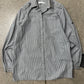 Balmain Studded Silver Pinstripe Button Down Shirt