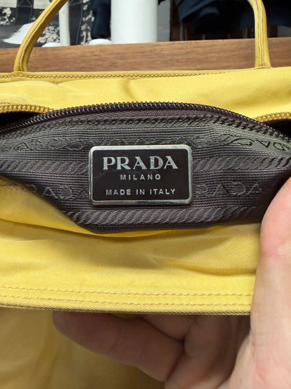 Prada ‘Tessuto’ Yellow Nylon Tote Bag