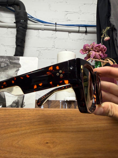 Jacques Marie Mage ‘Enzo’ Green Tinted Tortoiseshell Sunglasses