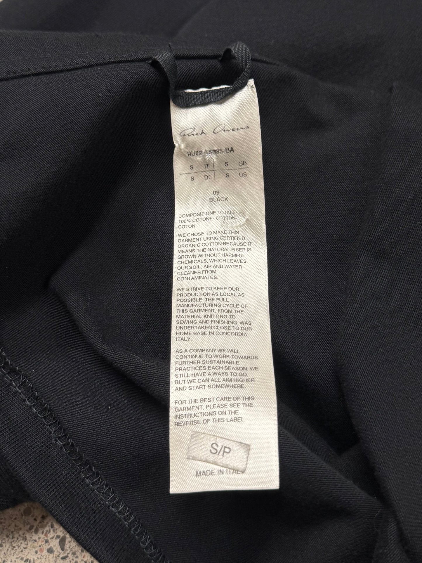 AW2021 Rick Owens ‘Gethsemane’ Black Pullover Hoodie