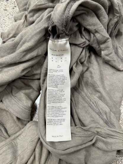 SS2021 Rick Owens ‘Plegethon’ Dust Brown Scoop Neck Shirt