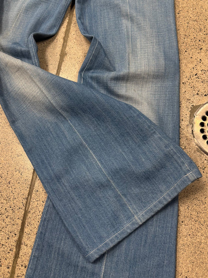 SS2004 Chloe by Phoebe Philo Flared Blue Low Rise Denim