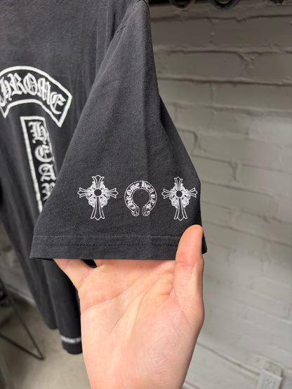 Vintage Chrome Hearts ‘T-Bar Logo’ Faded Black T-Shirt
