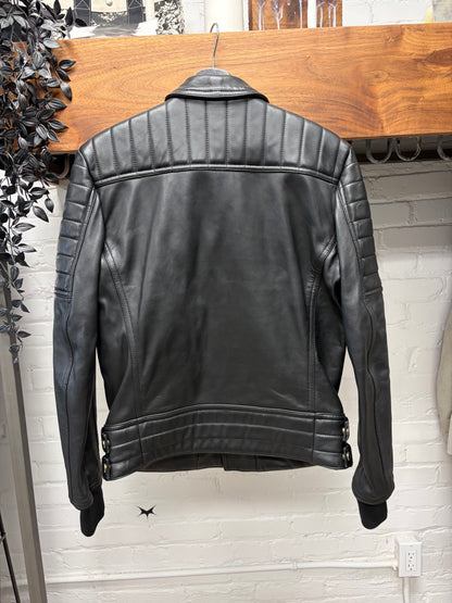 Balmain by Olivier Rousteig ‘Corset Lace’ Leather Biker Jacket