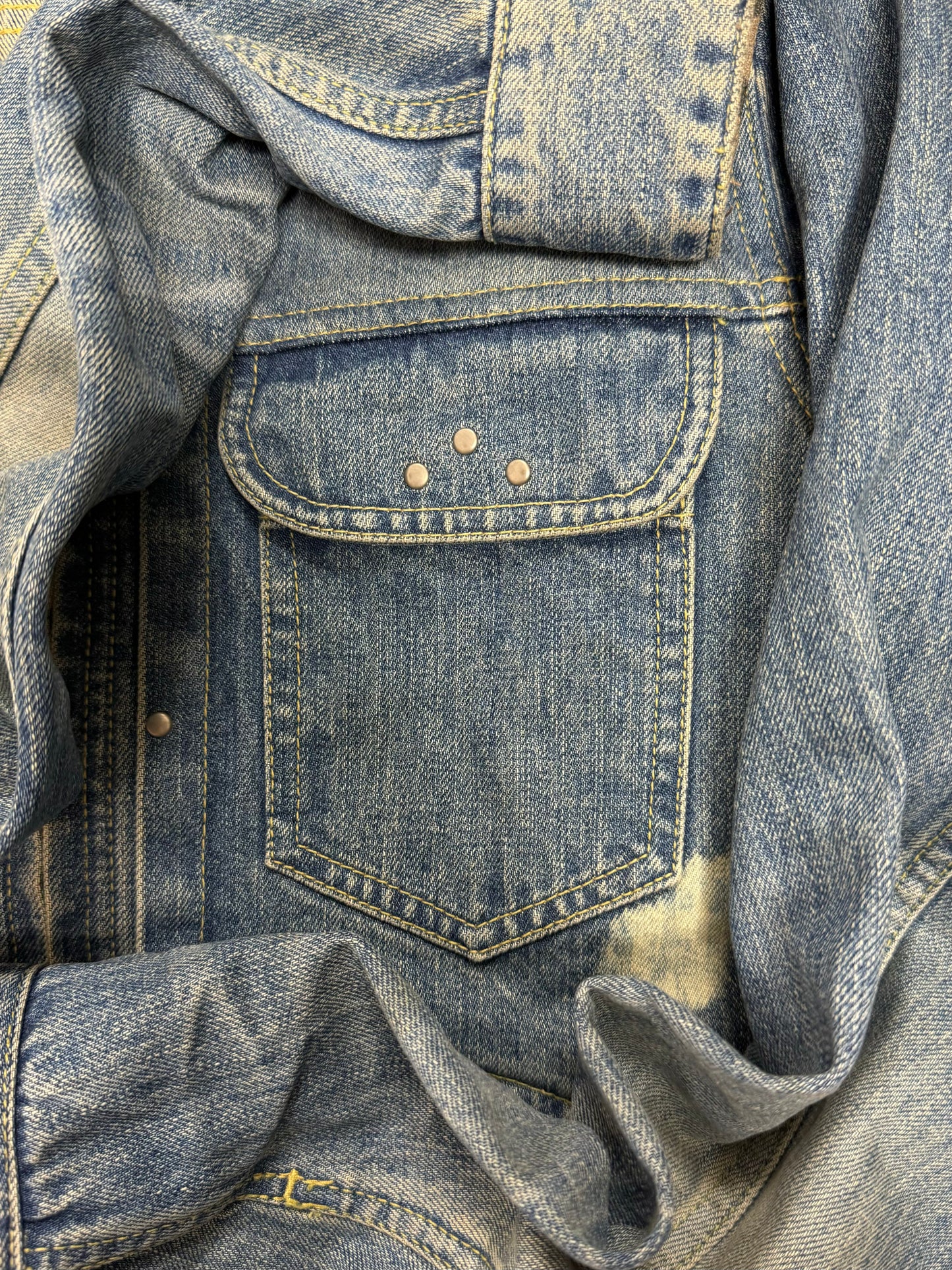 Isamu Katayama Zip Up Light Wash Denim Jacket