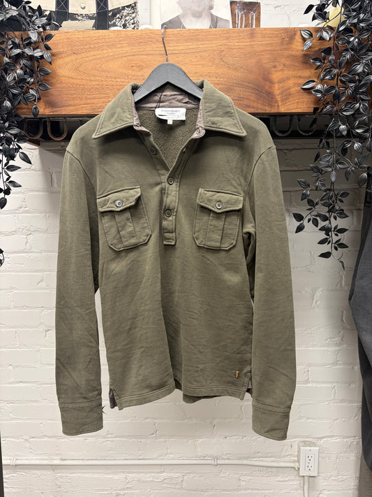 Vintage Yves Saint Laurent Rive Gauche by Tom Ford Military Inspired Cotton Polo