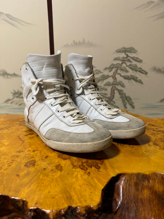 Dior Homme German Army Trainer White High Top Sneakers