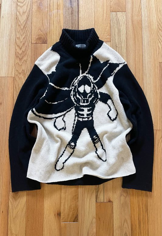 Autumn Winter 2018 Yohji Yamamoto x Shitaro Ishinomori ‘Black Ghost’ Cyborg 009 Sweater.