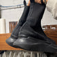 Rick Owens ‘Abstract Sole’ Black Canvas High Cut Boots