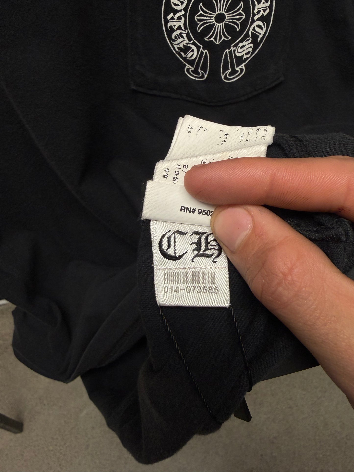 Chrome Hearts ‘Paris’ Store Exclusive Horseshoe Logo Black Graphic T-Shirt