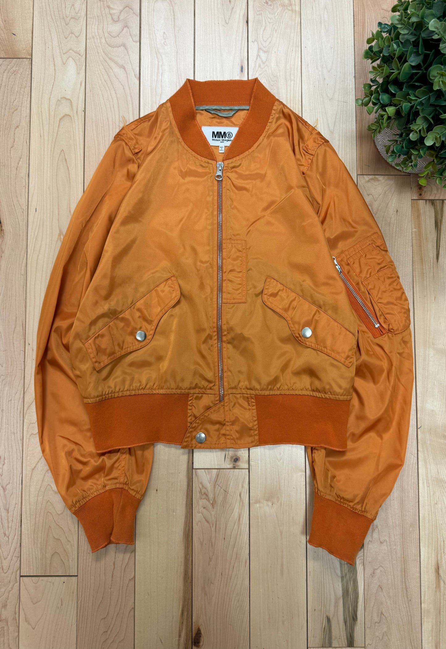 SS2016 Maison Margiela Orange Nylon MA-1 Bomber Jacket