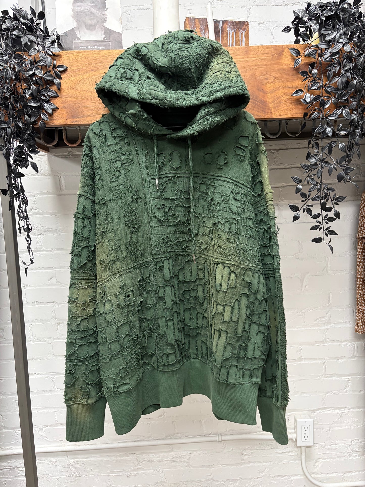 SS2022 Givenchy by Matthew Williams Boro Distressed Patchwork Hoodie
