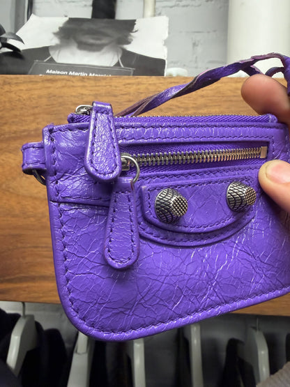 Balenciaga ‘Le Cagole’ Purple Cardholder Wallet