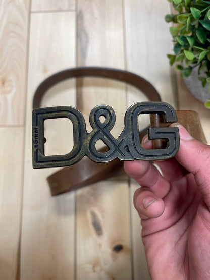 2000s Dolce & Gabbana ‘D&G’ Rustic Logo Belt