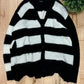 Undercover Mohair Stripe Knit Black/White Cardigan