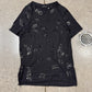 SS2011 Balmain by Christophe Decarnin ‘Safety Pin’ Distressed Black T-Shirt