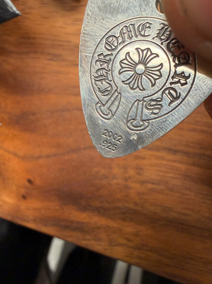 Chrome Hearts ‘Fucker’ Star Cross Guitar Pick Pendant