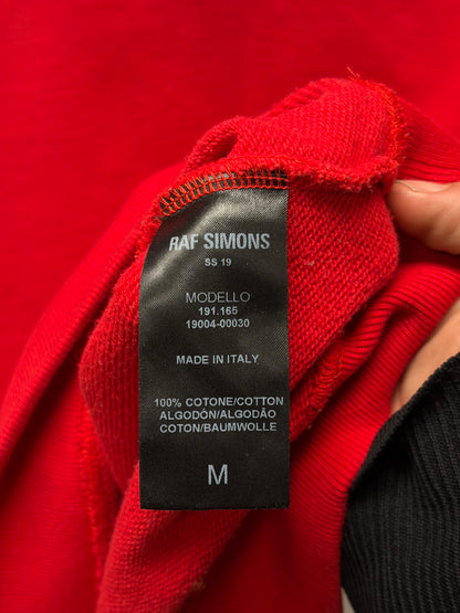 SS2019 Raf Simons ‘Isolated Heroes’ Red Graphic Sweatshirt