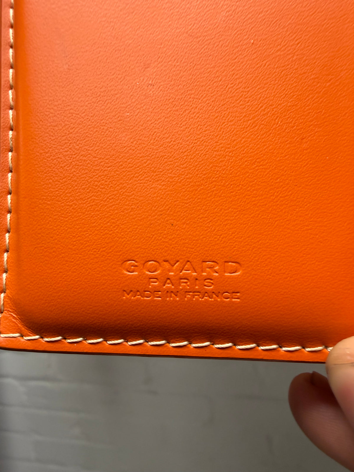 Goyard ‘Goyardine’ Orange Monogram Bifold Wallet