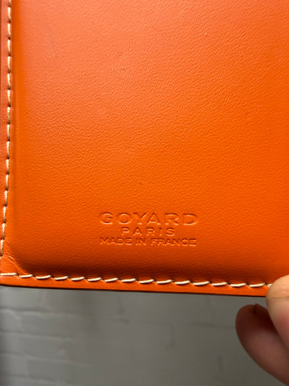 Goyard ‘Goyardine’ Orange Monogram Bifold Wallet