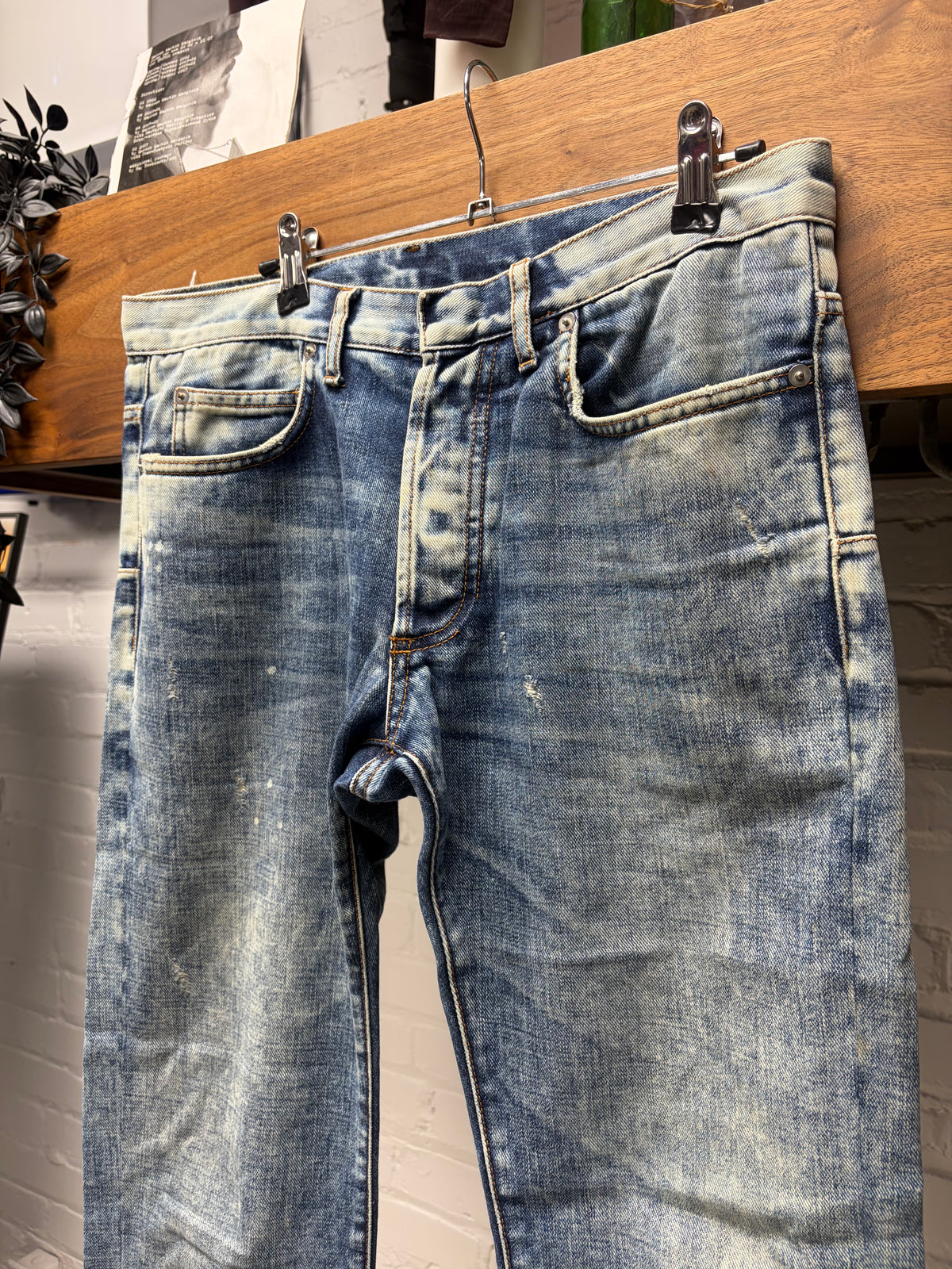 Dior Homme ‘Bleach’ Light Washed Blue Skinny Jeans