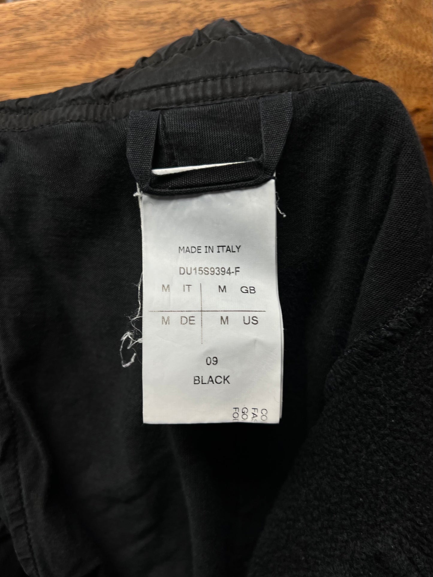 Rick Owens Drop Crotch Black Cotton Drawstring Sweatpants