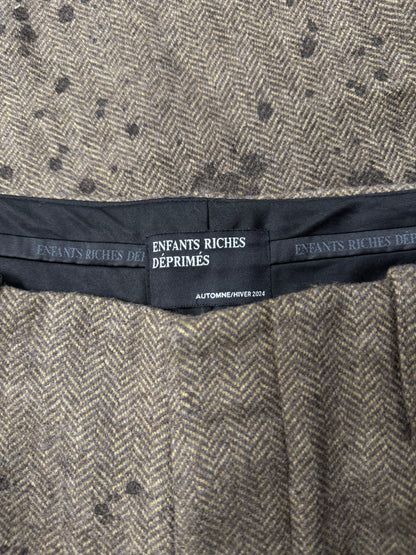 AW2024 Enfants Riches Deprimes ‘Oil Stained’ Wide Leg Wool Trousers