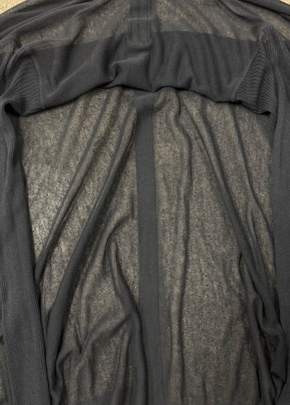 SS2011 Rick Owens ‘Anthem’ Ribbed Black ‘Waterfall’ Cardigan