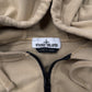 Stone Island ‘Sand’ Brown Badge Logo Zip Up Hoodie