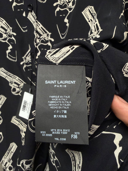 AW2014 Saint Laurent by Hedi Slimane ‘Pistol Print’ Button Up Shirt