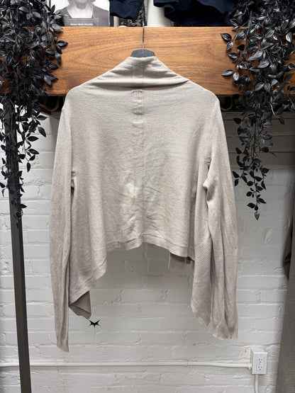 SS2016 Rick Owens ‘Cyclops’ Pearl Grey Waterfall Cardigan Shawl