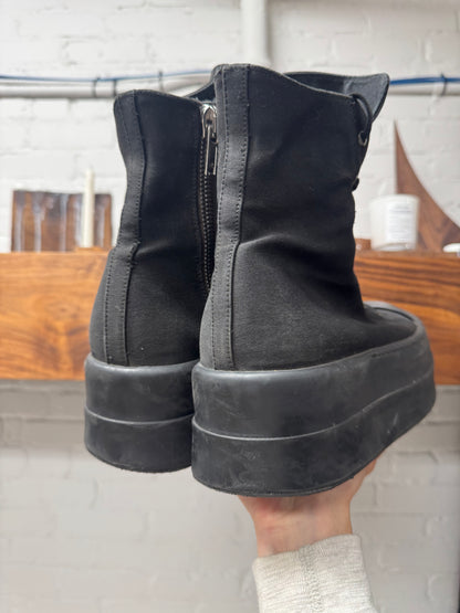 Rick Owens ‘Double Bumper’ Canvas ‘Ramones’ High Top Sneakers