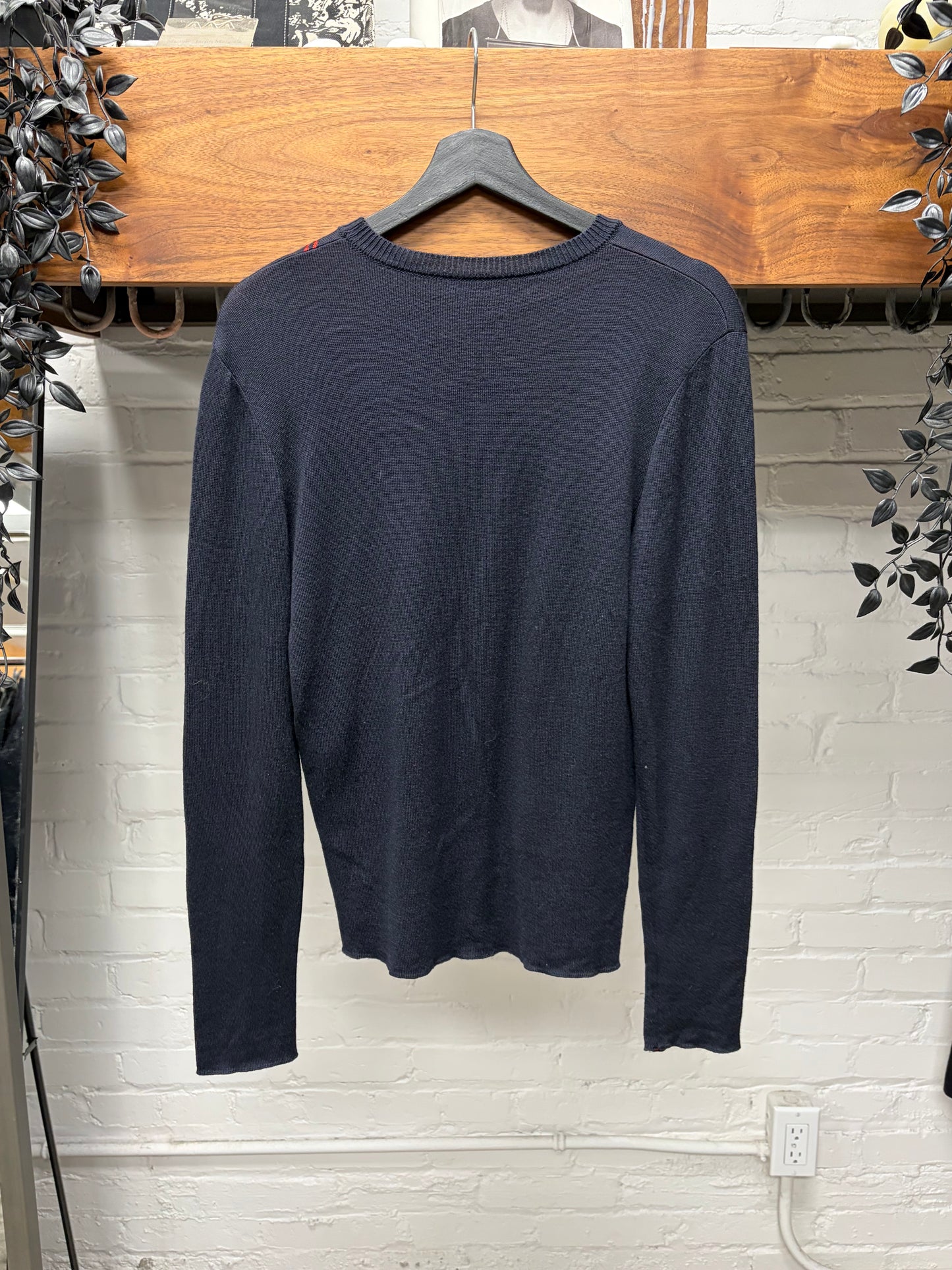 Balenciaga by Nicholas Ghesquiere Contrast Stitch ‘Diagonal Seam’ Long Sleeve Shirt