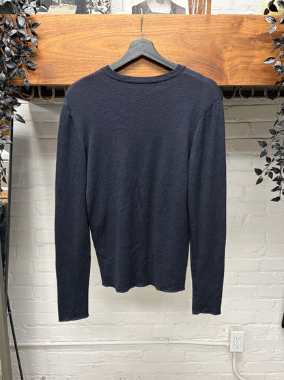 Balenciaga by Nicholas Ghesquiere Contrast Stitch ‘Diagonal Seam’ Long Sleeve Shirt