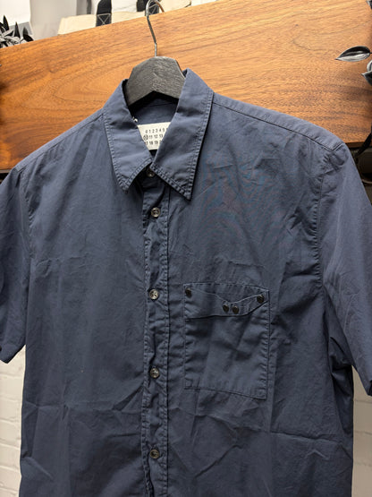 SS2016 Maison Margiela Metal Studded Blue Work Shirt