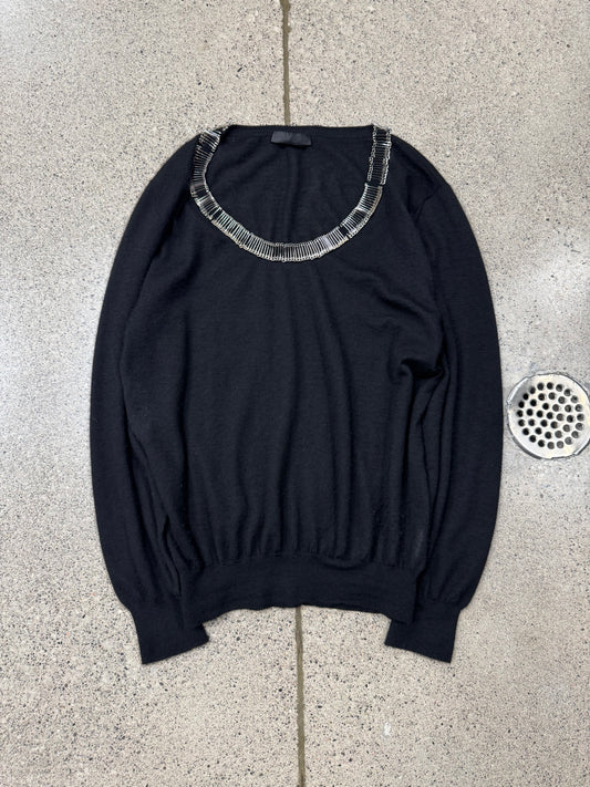 Alexander McQueen ‘Safety Pin’ Cashmere Knit Sweater