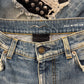 SS2016 Saint Laurent Studded Leather ‘D02’ Skinny Jeans